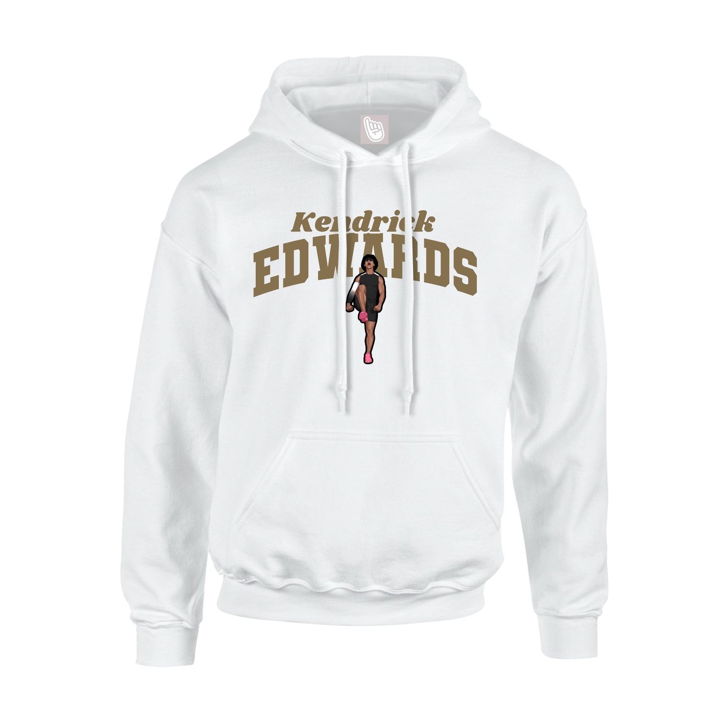 Youth Hoodie — Signature Arch in White