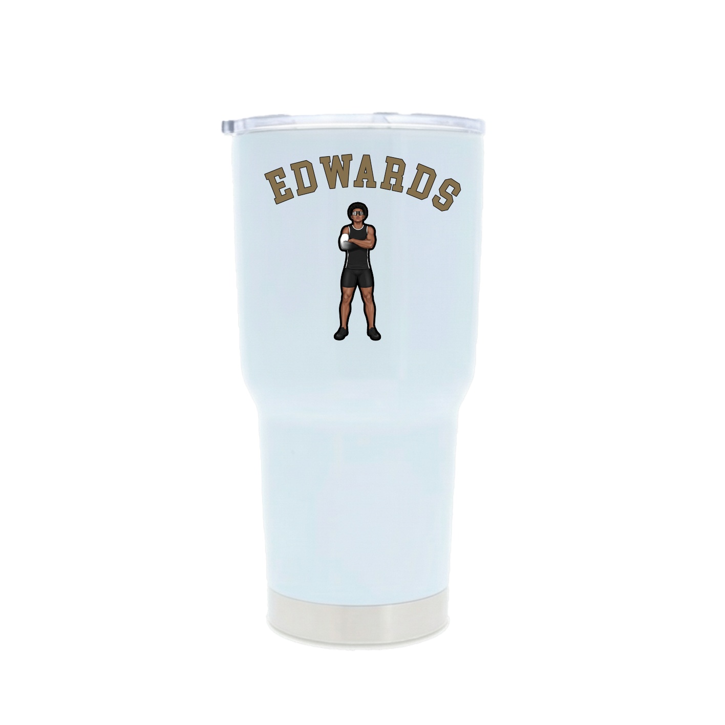 30oz Stainless Steel Tumbler — Shirsey Arch in White
