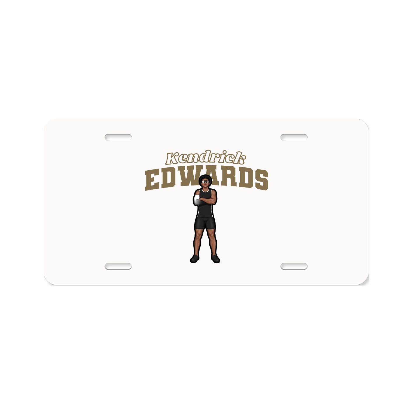 License Plate — Name Arch in Classic