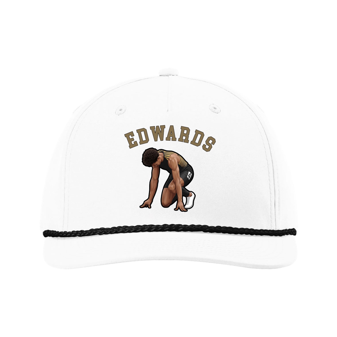 Five-Panel Classic Rope Cap — Shirsey Arch in White
