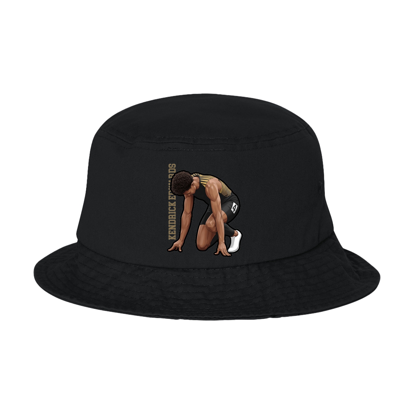Bucket Cap — Name Vertical in Black