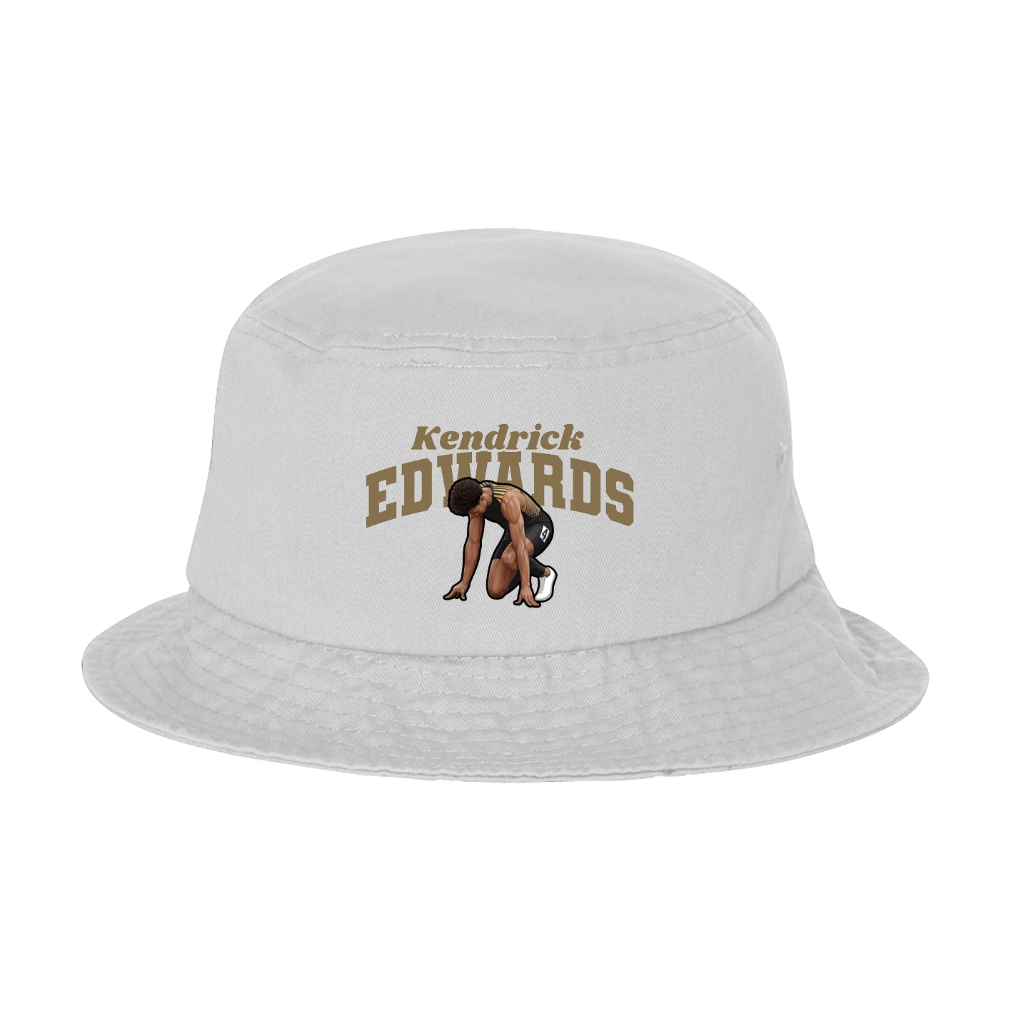 Bucket Cap — Signature Arch in White