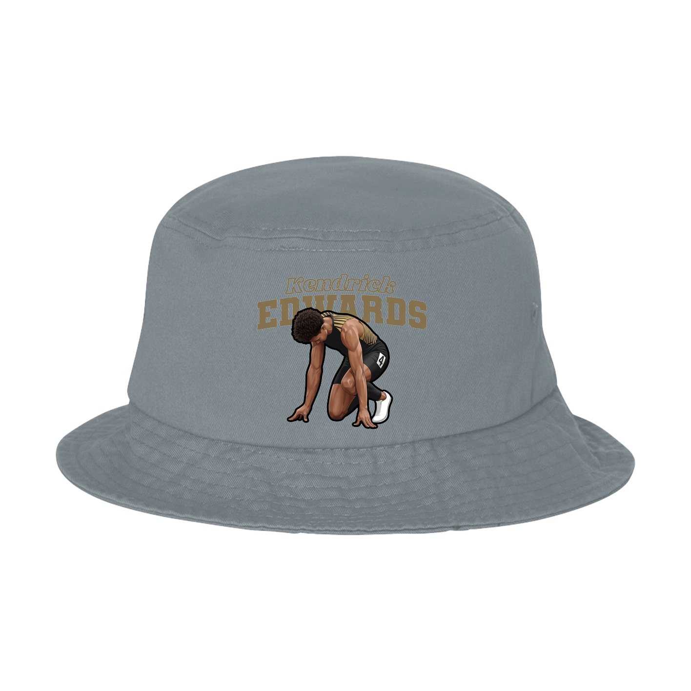 Bucket Cap — Name Arch in Grey
