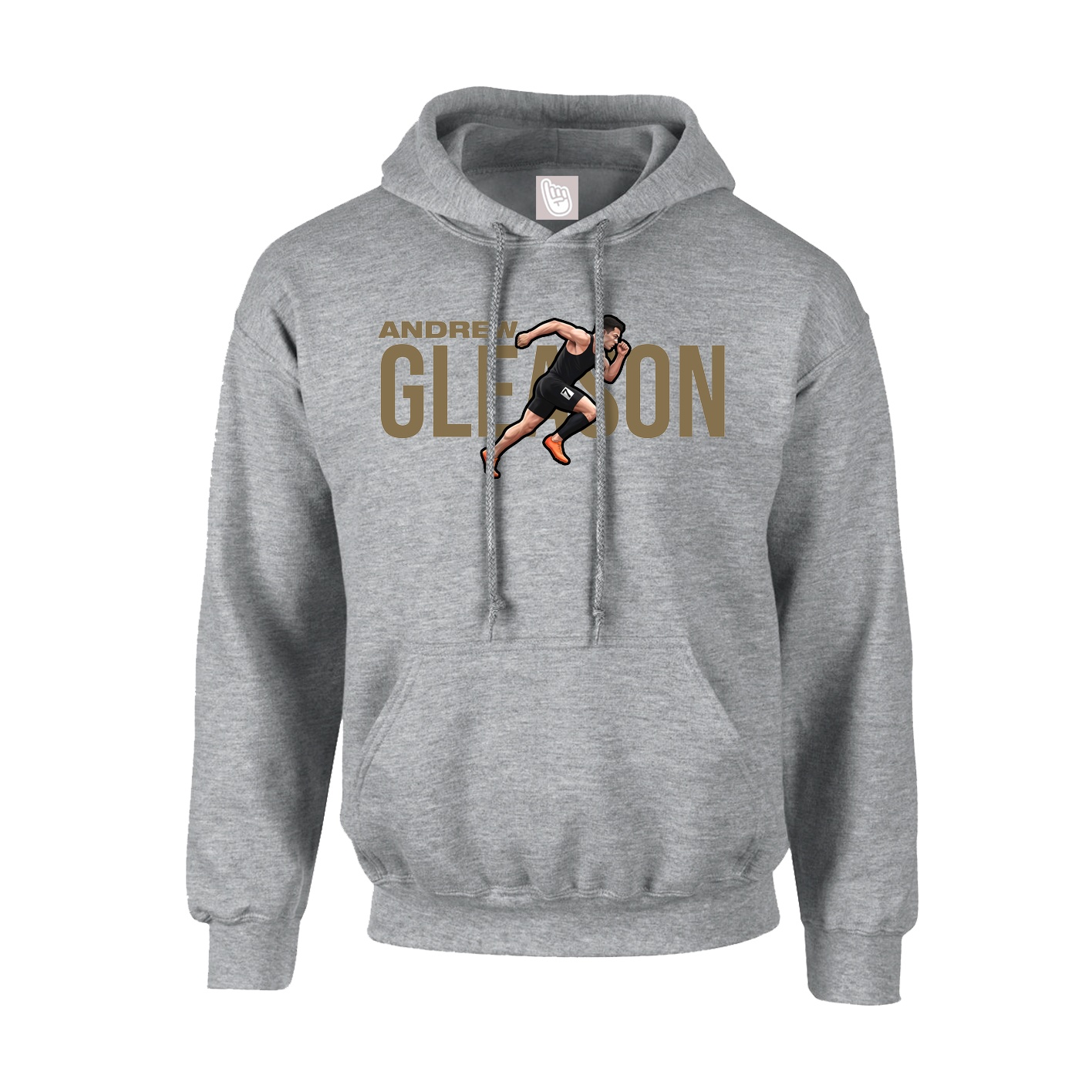 Youth Hoodie — Player Name in Grey