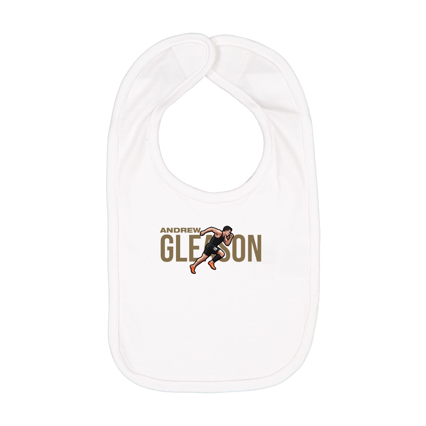 Infant Bib — Player Name in White