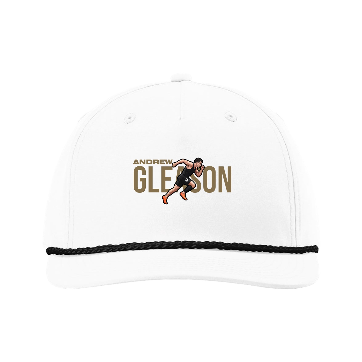 Five-Panel Classic Rope Cap — Player Name in White