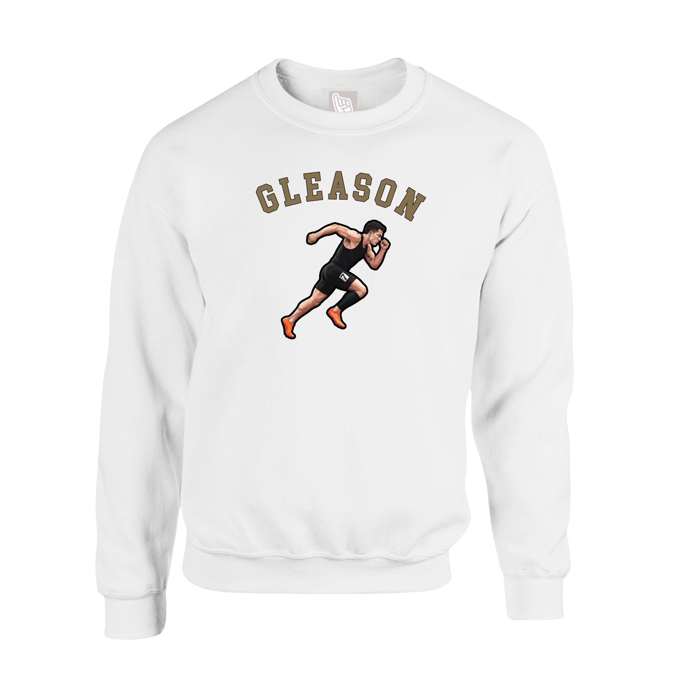 Fleece Crew — Shirsey Arch in White
