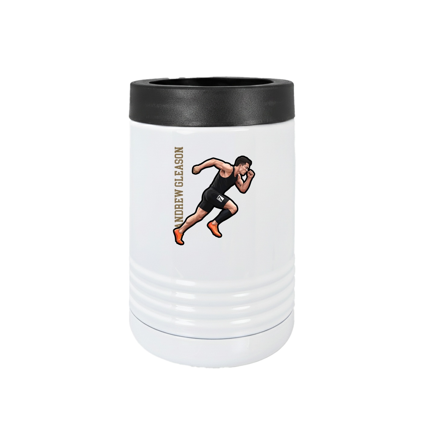 Beverage Holder — Name Vertical in White