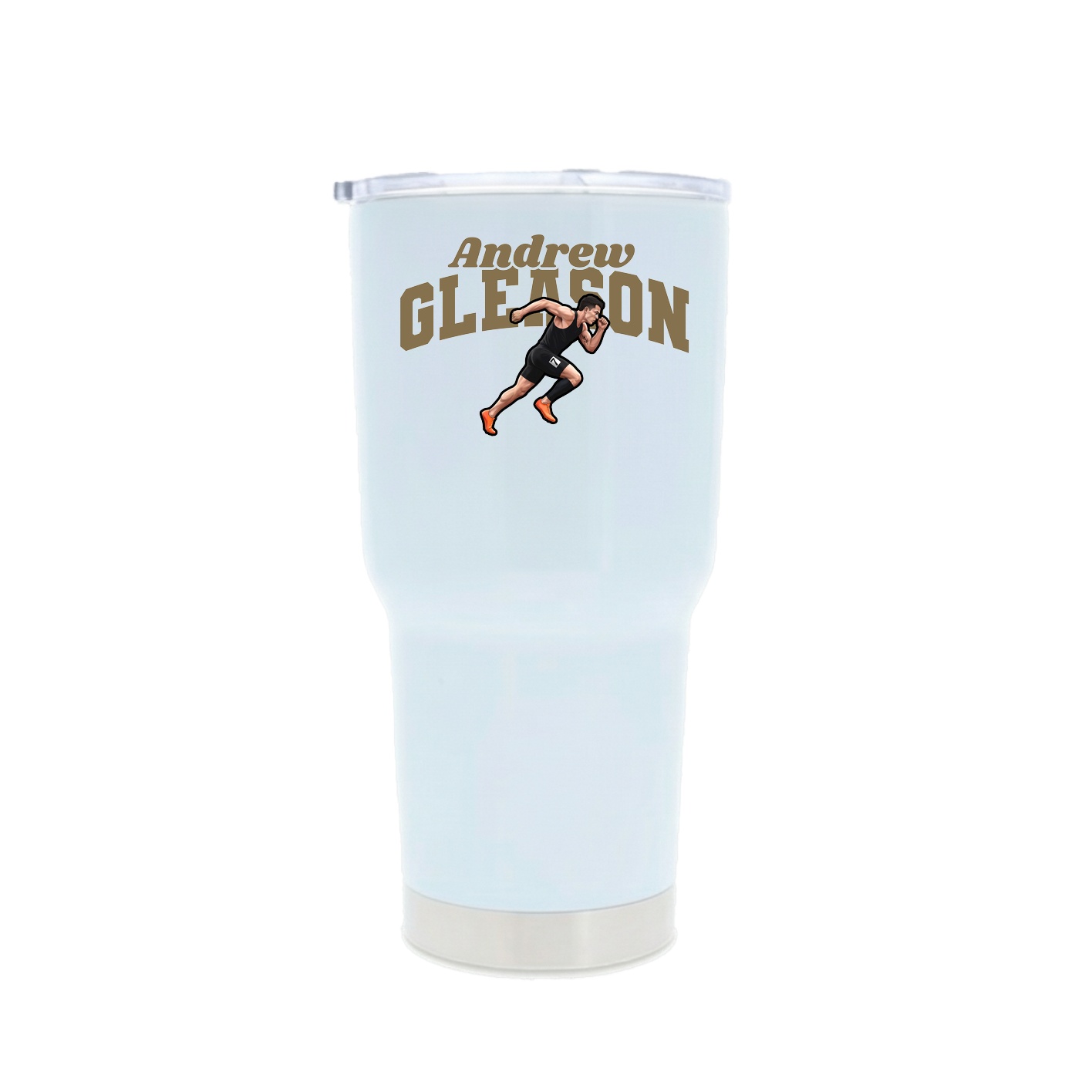 30oz Stainless Steel Tumbler — Signature Arch in White