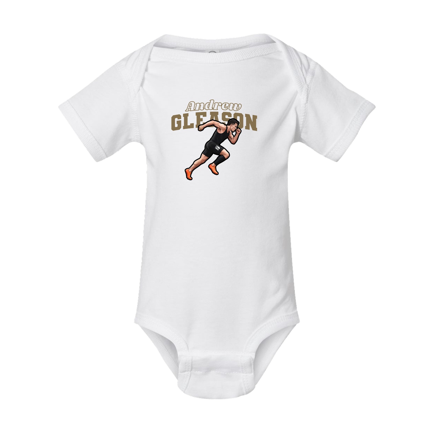 Baby Onesie — Name Arch in White