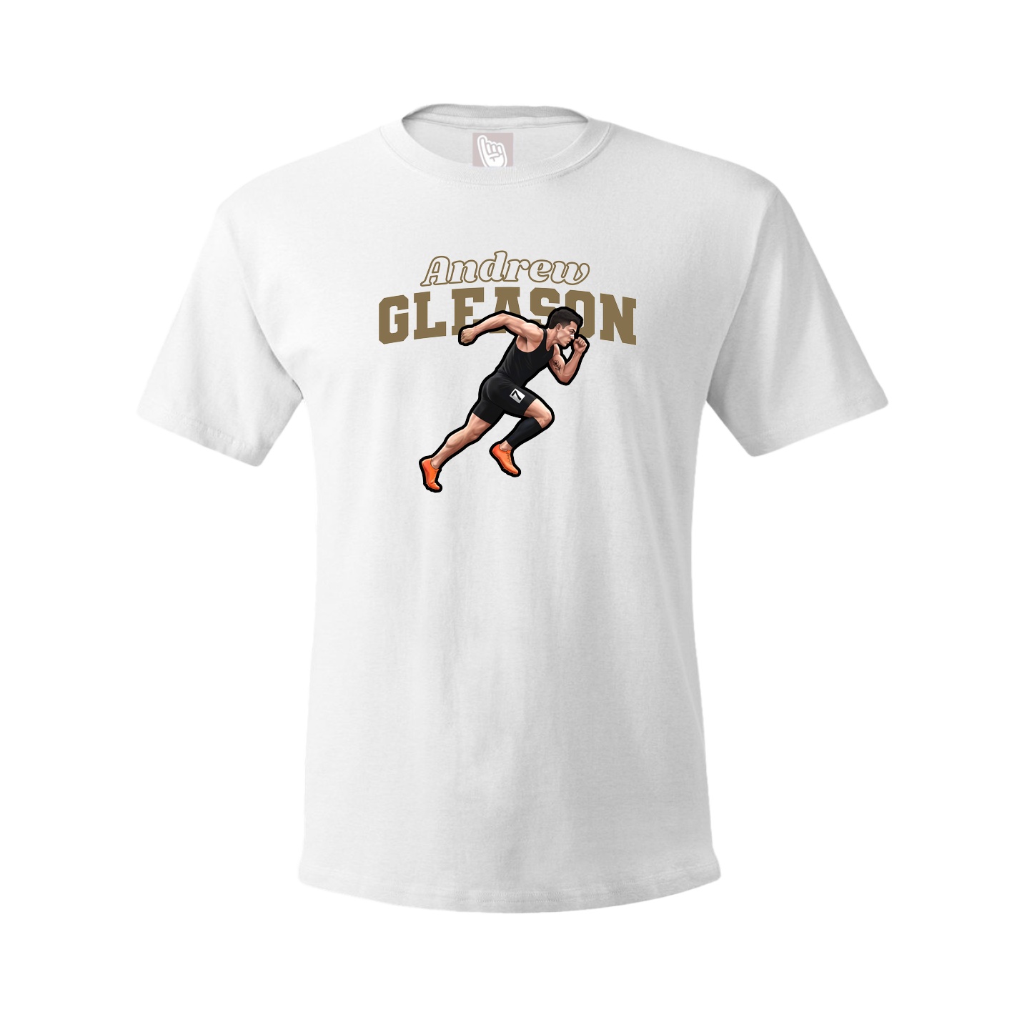 Youth Tee — Name Arch in White