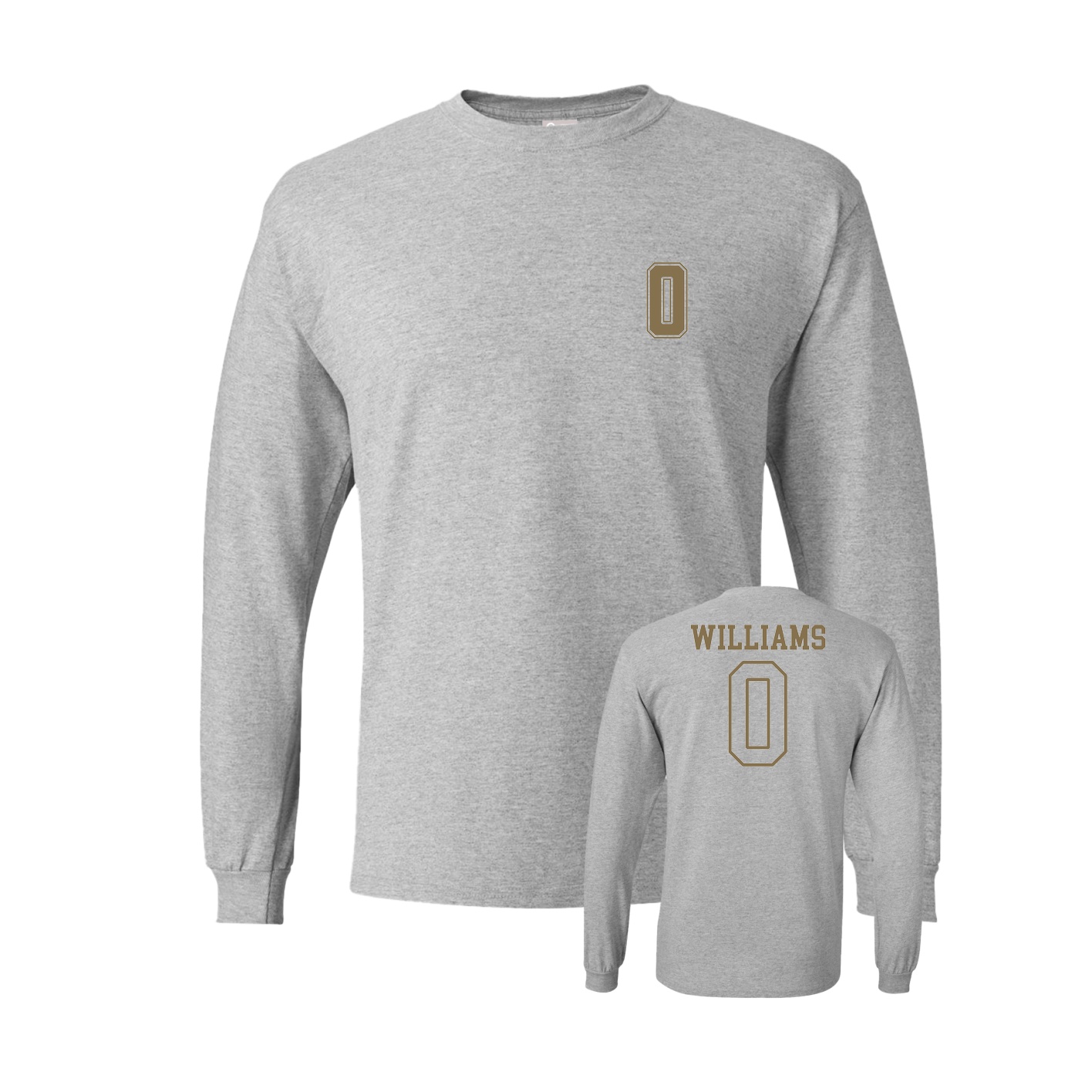 Long Sleeve Tee — Chest Back in Grey