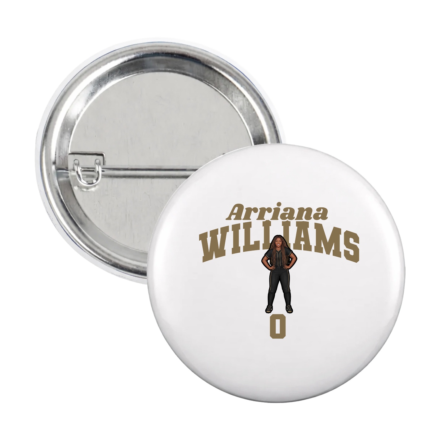 Game Day Button — Signature Arch in White