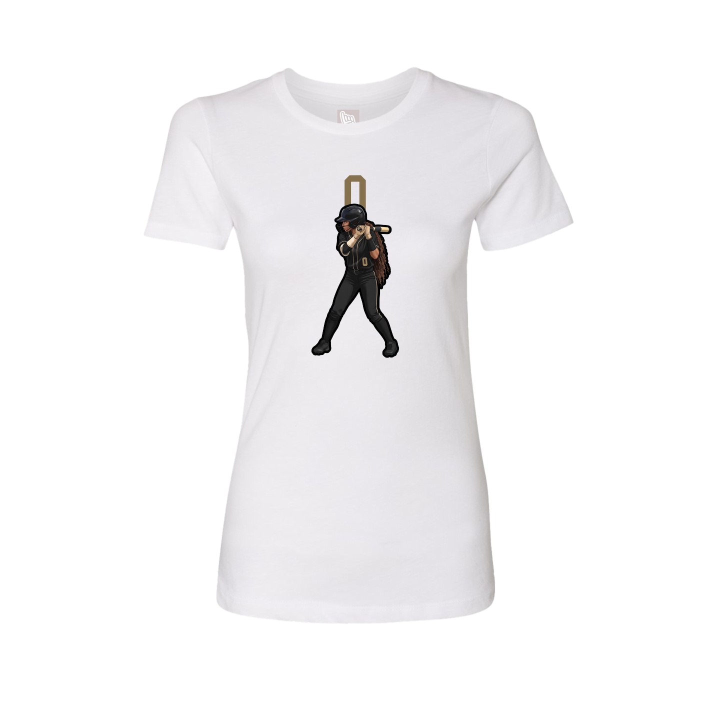 Womens Tee — Number Top in White