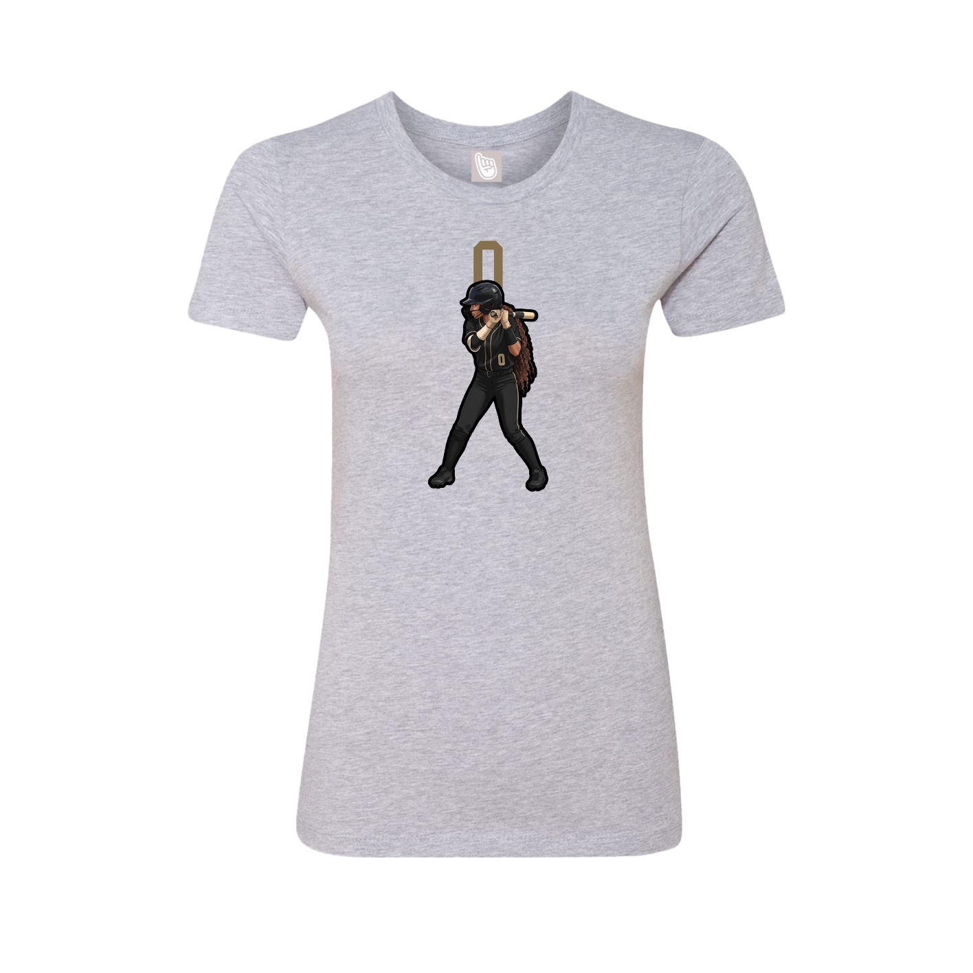 Womens Tee — Number Top in Grey