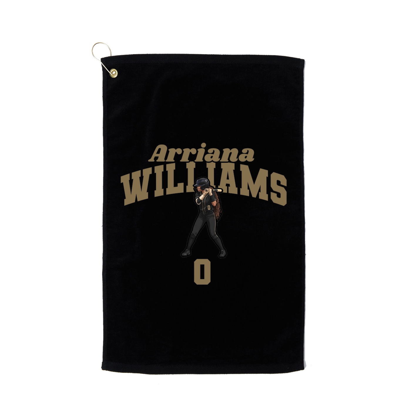 Golf Towel — Signature Arch in Black