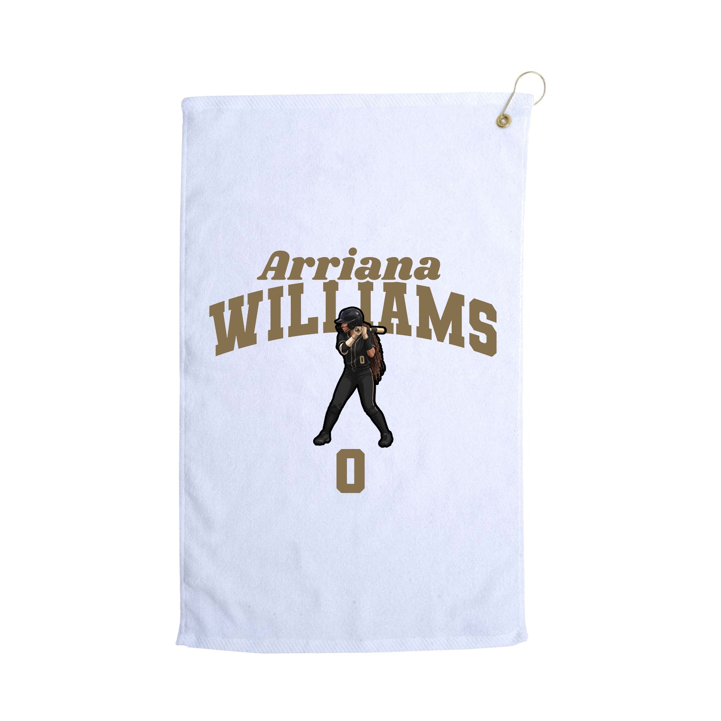 Golf Towel — Signature Arch in White