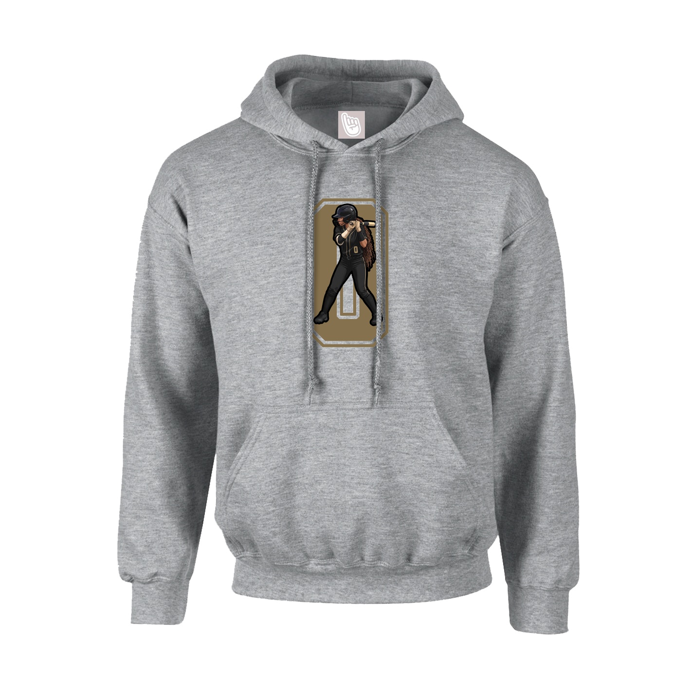 Hoodie — Number in Grey