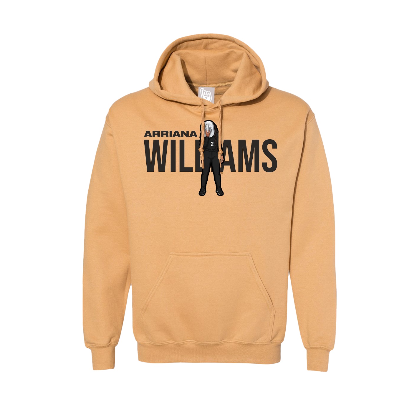 Hoodie — Player Name in Vegas Gold