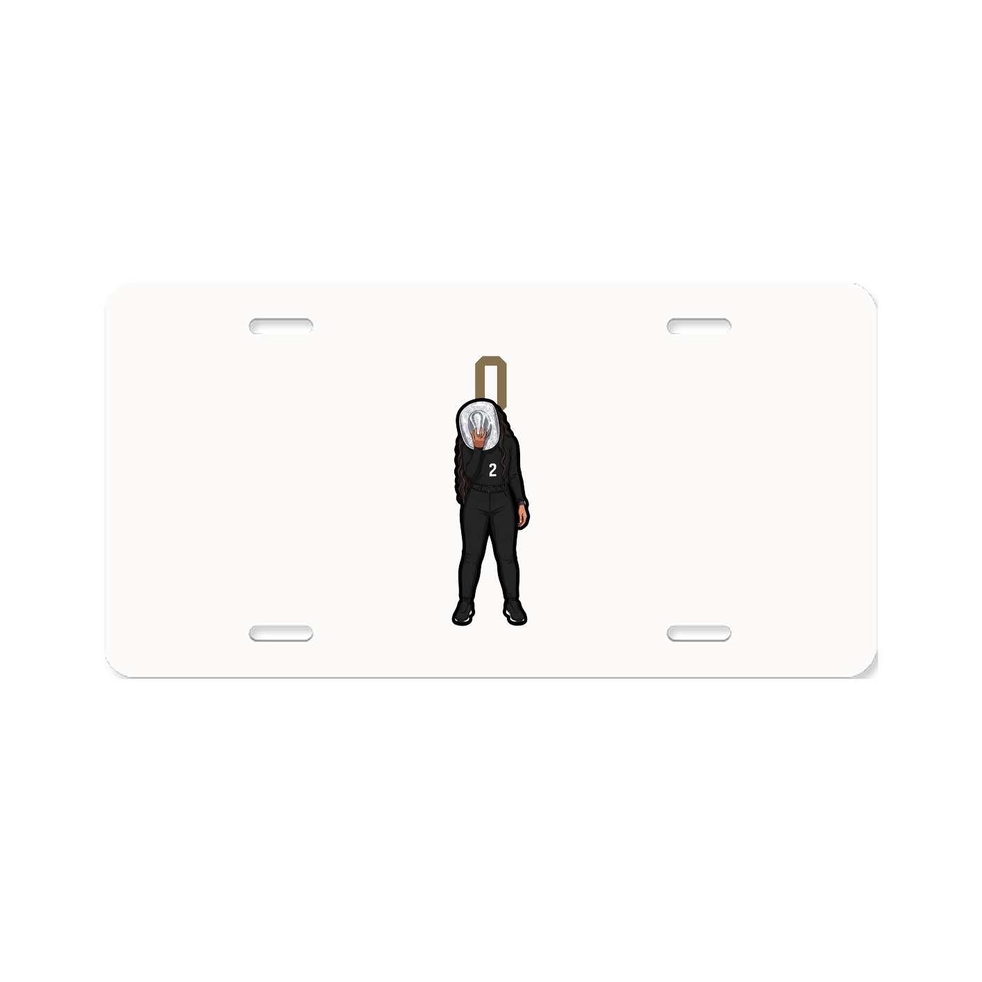 License Plate — Number Top in Classic