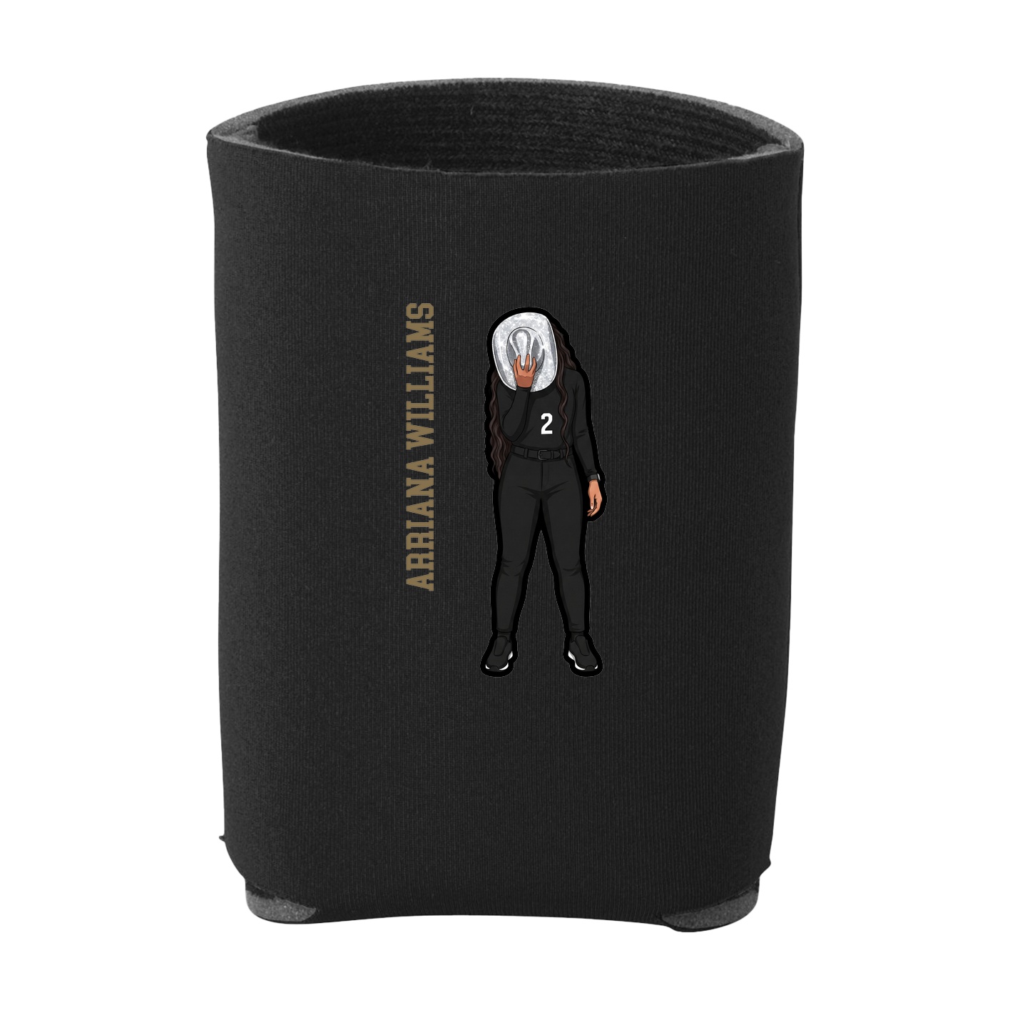 Can Holder — Name Vertical in Black