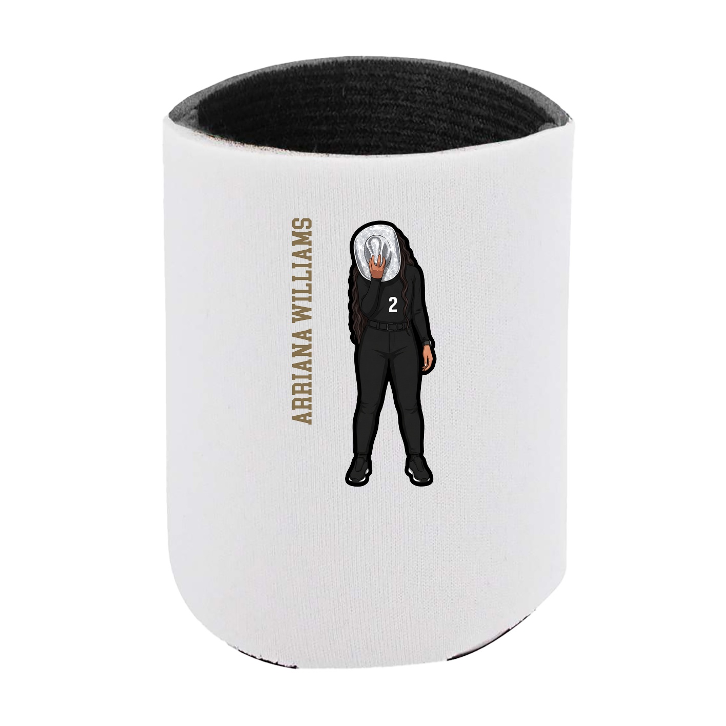 Can Holder — Name Vertical in White