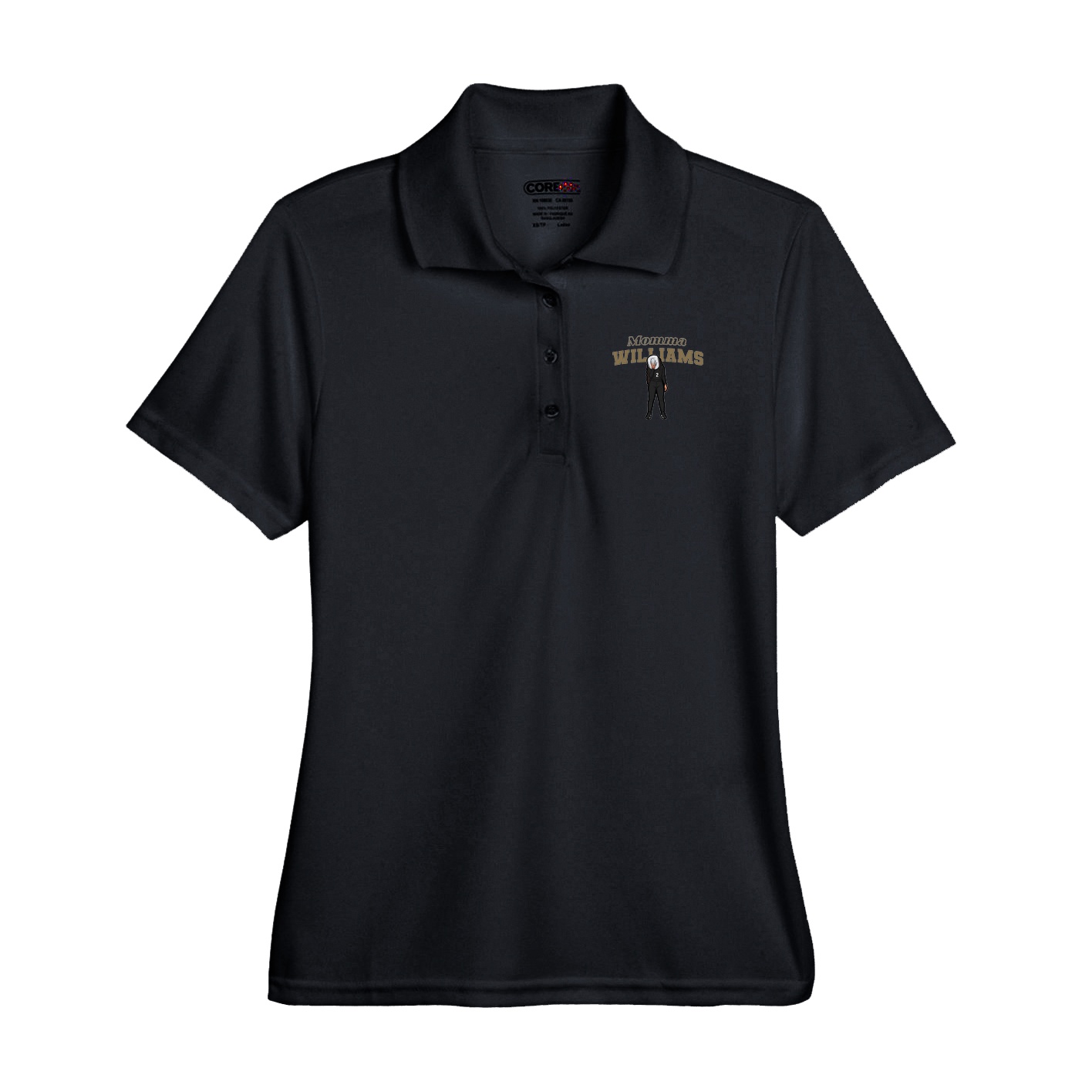 Performance Polo — Mothers Day Block in Black