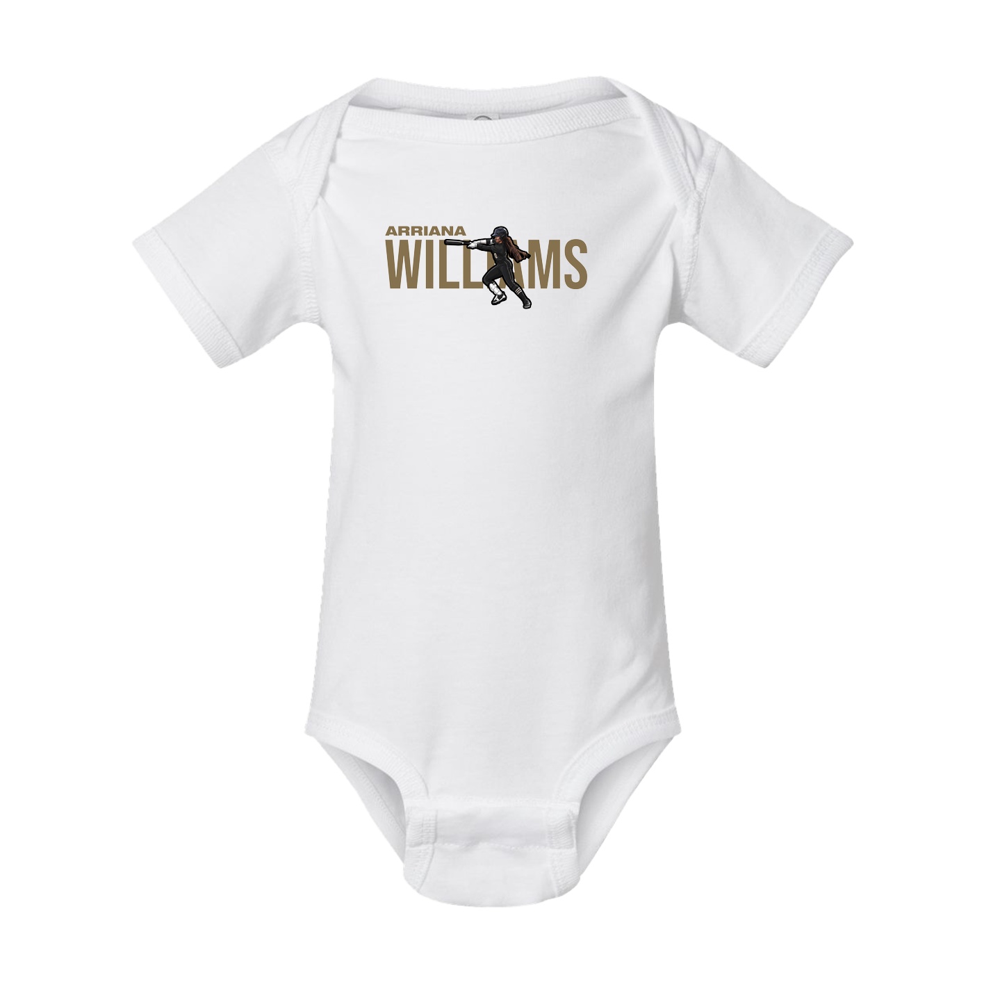 Baby Onesie — Player Name in White