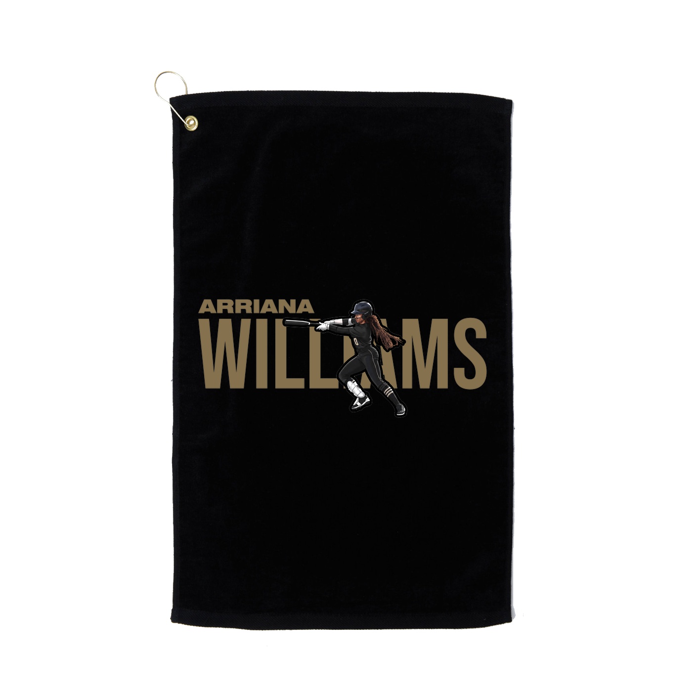 Golf Towel — Player Name in Black
