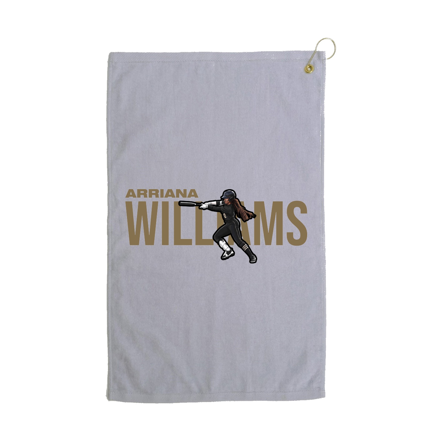 Golf Towel — Player Name in Grey