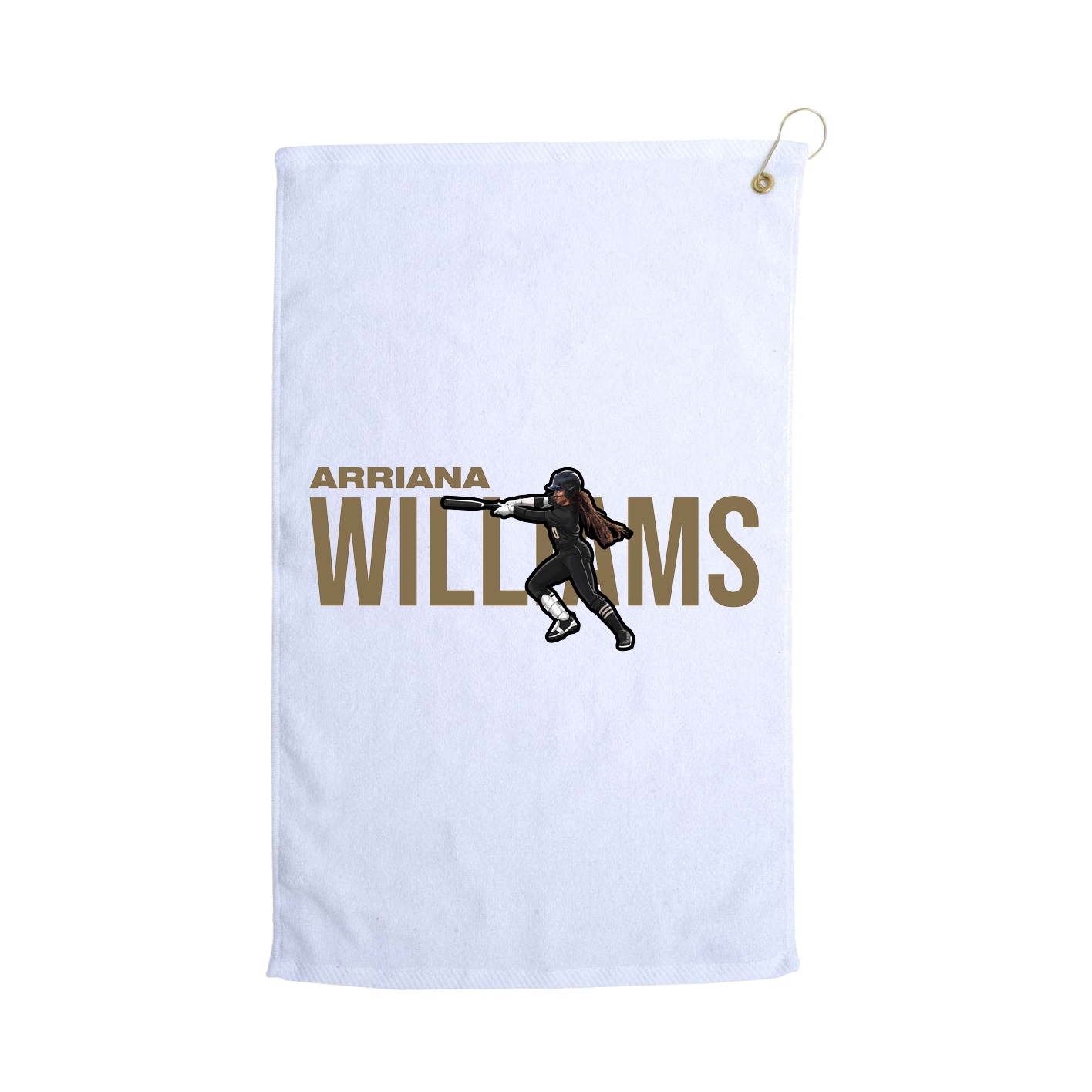 Golf Towel — Player Name in White