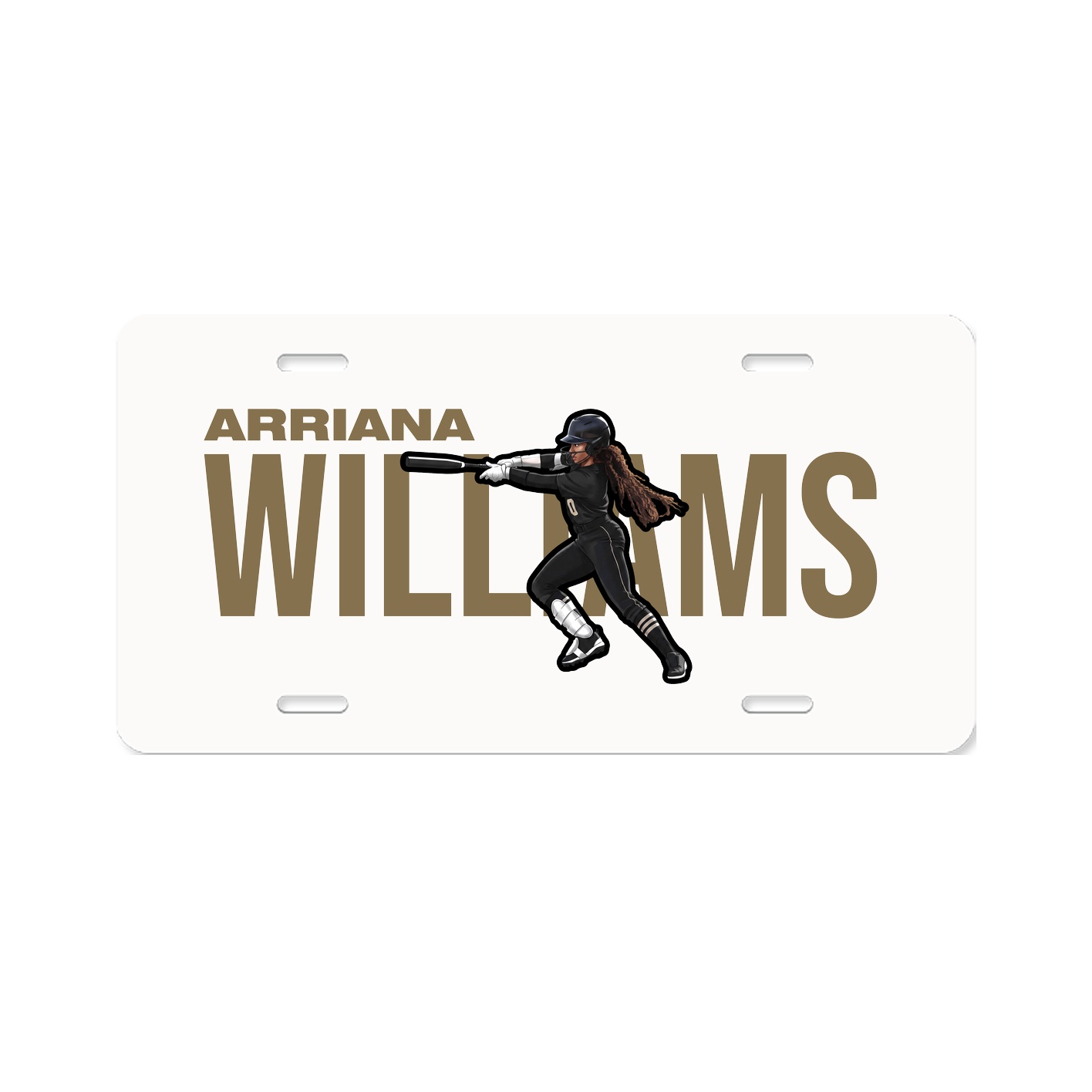 License Plate — Player Name in Classic