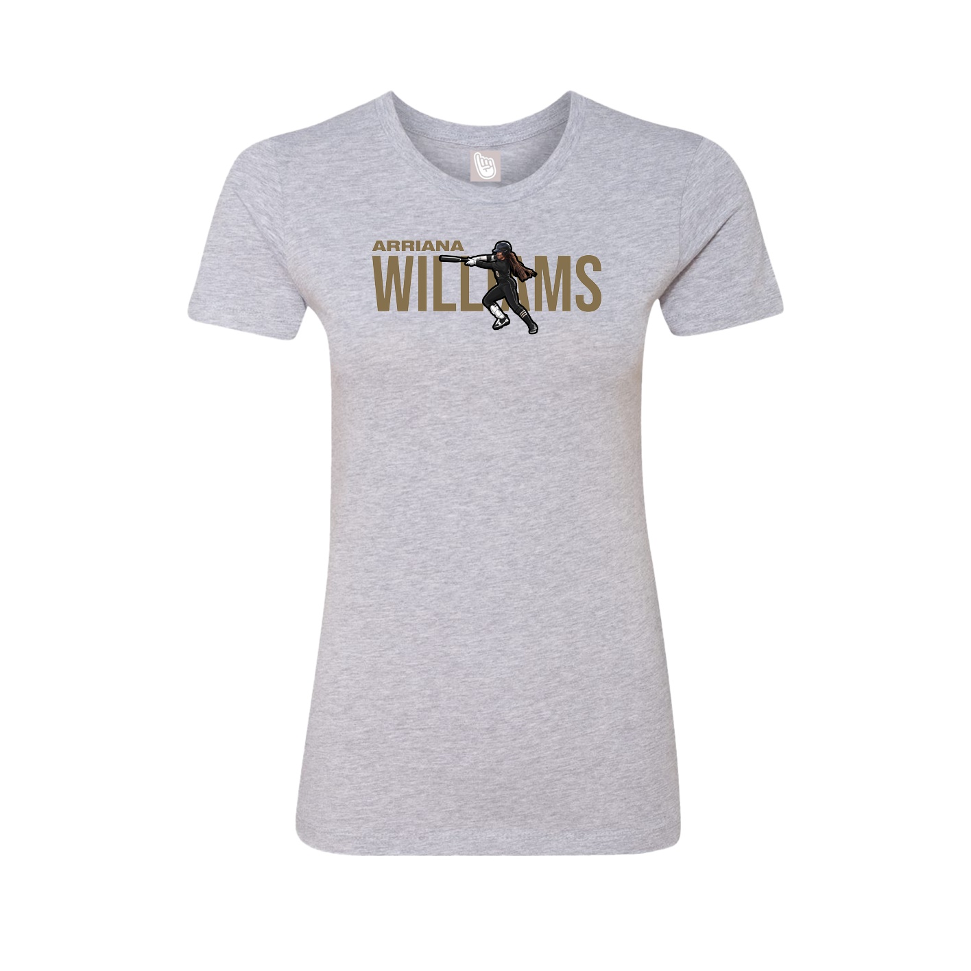 Womens Tee — Player Name in Grey
