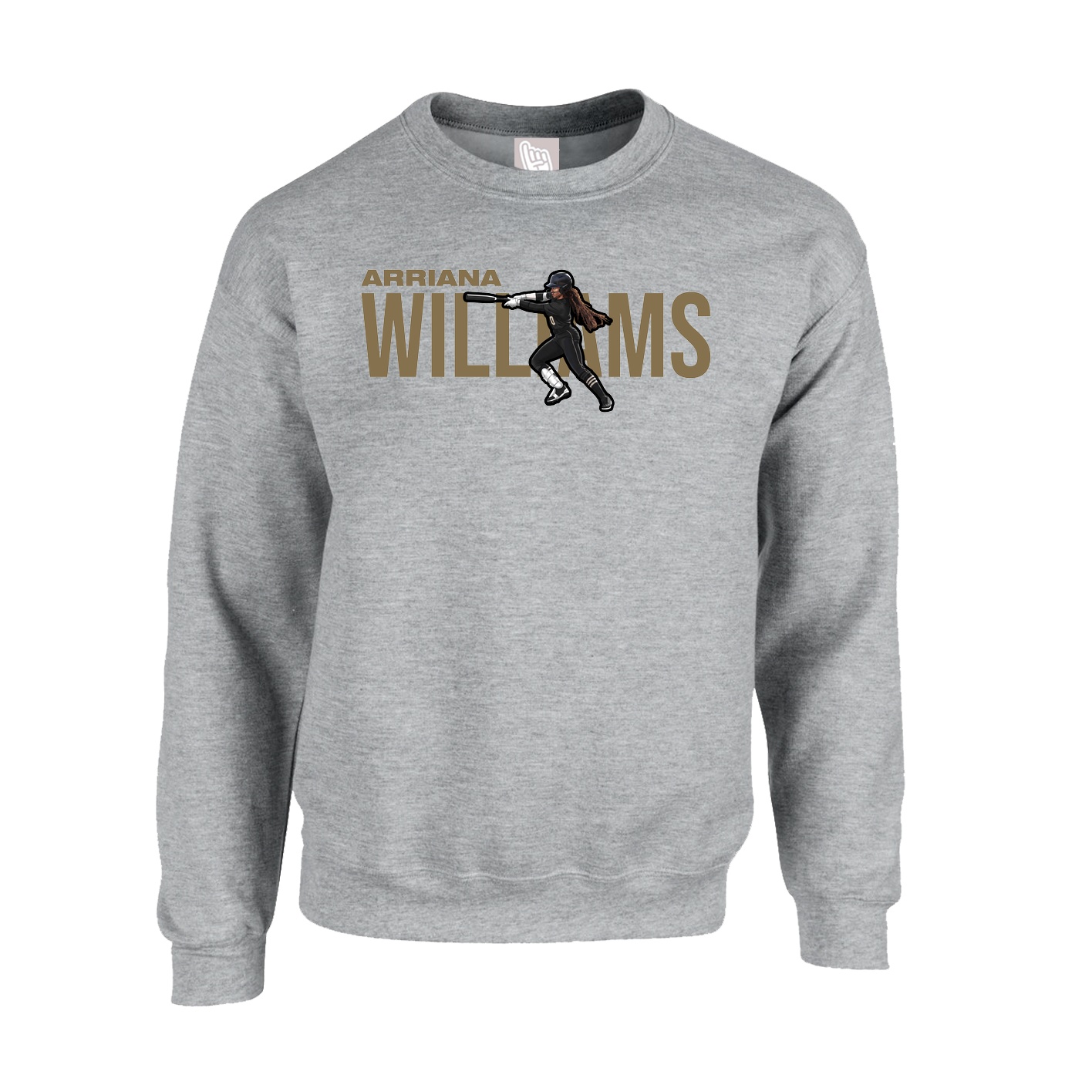 Fleece Crew — Player Name in Grey
