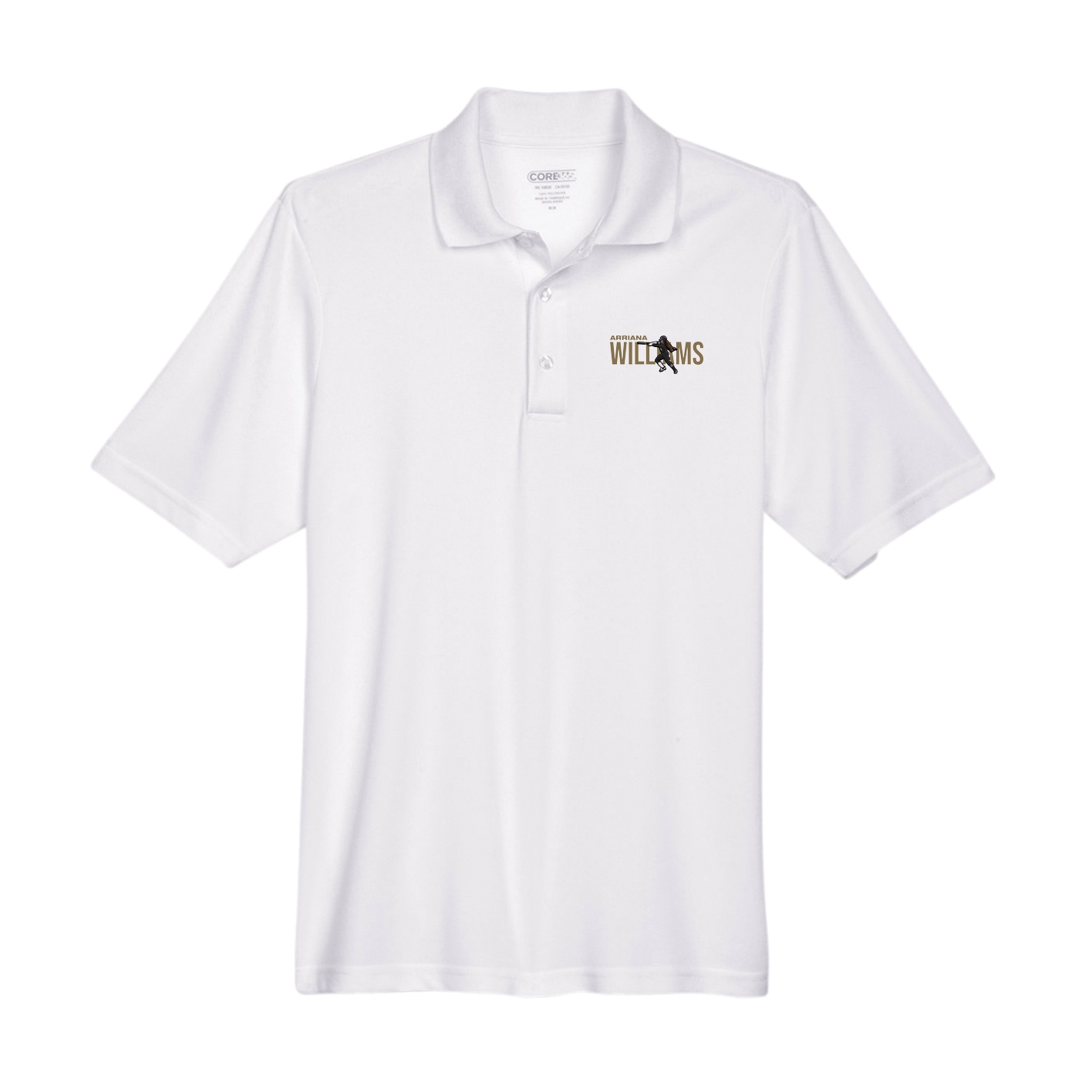 Performance Polo — Player Name in White