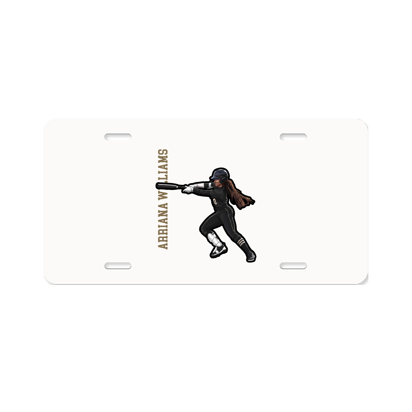 License Plate — Name Vertical in Classic