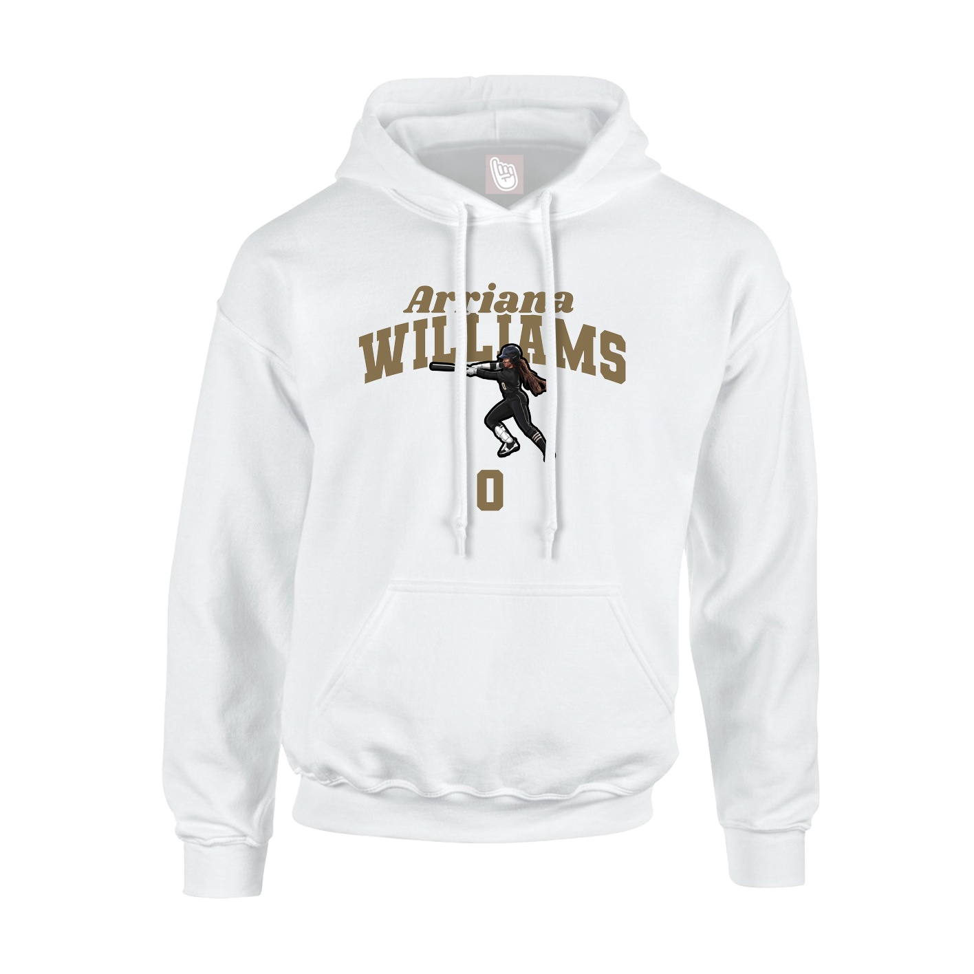 Youth Hoodie — Signature Arch in White