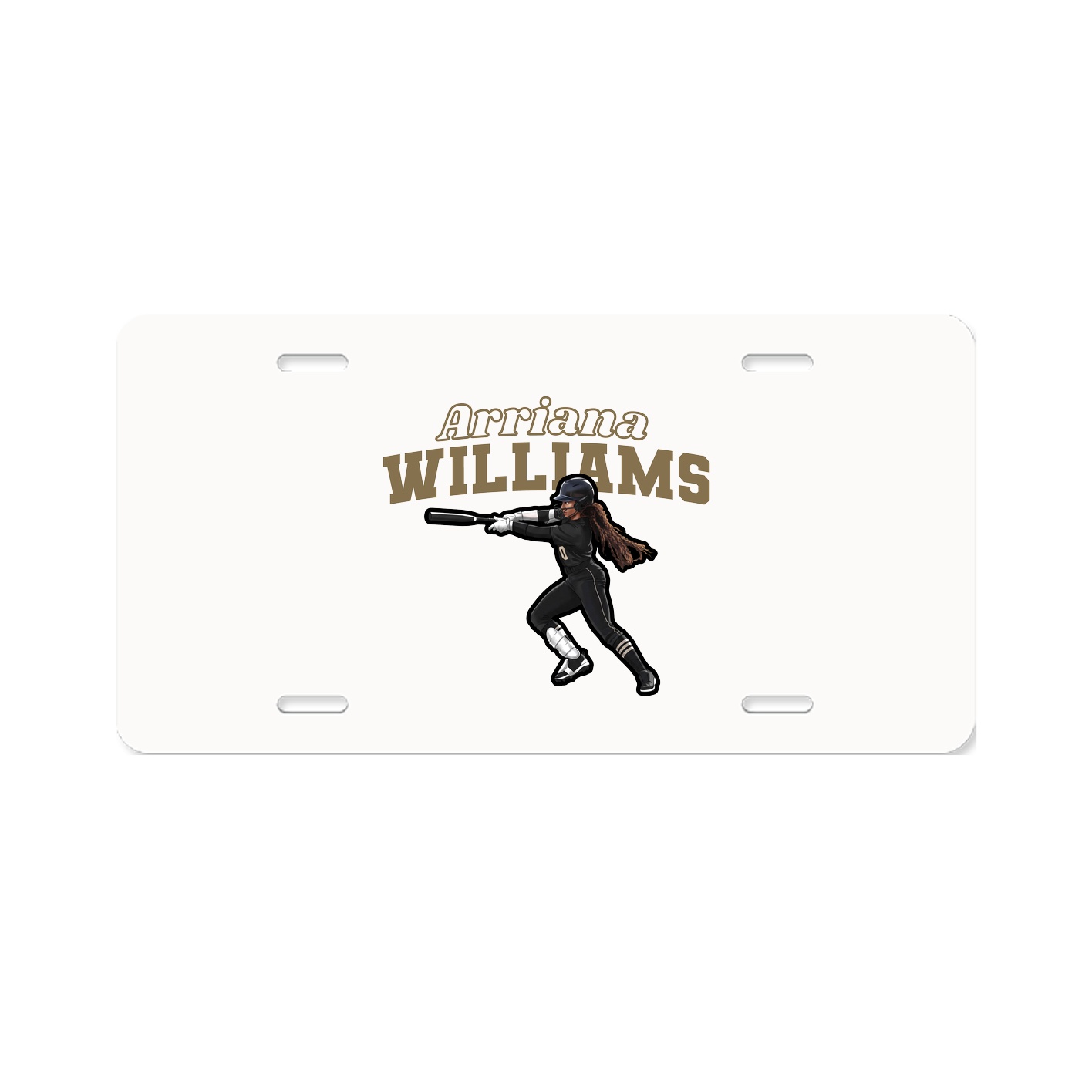 License Plate — Name Arch in Classic