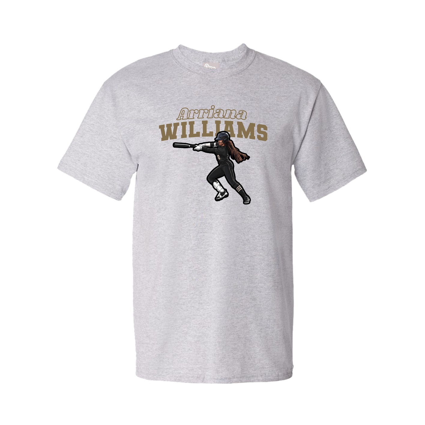 Youth Tee — Name Arch in Grey