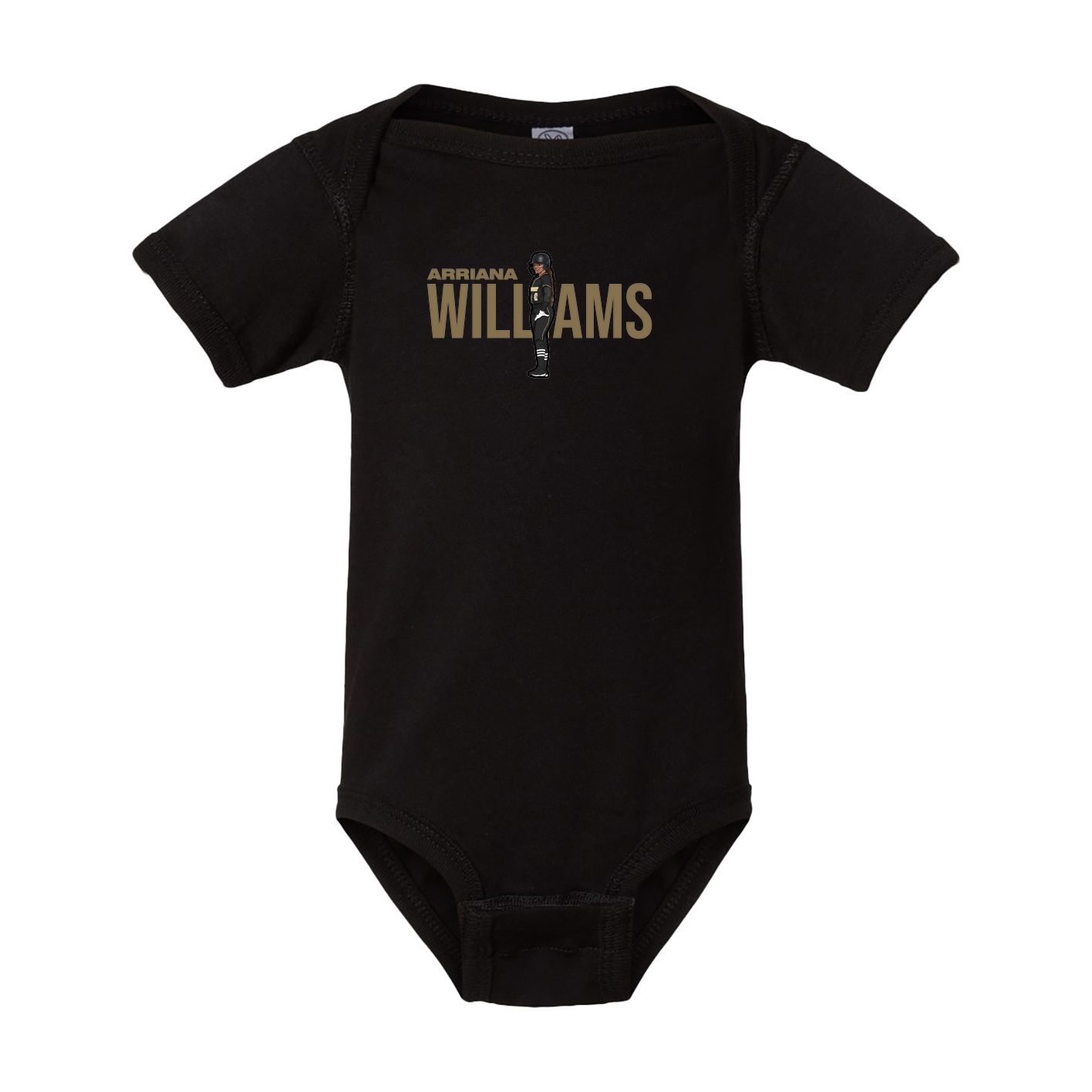 Baby Onesie — Player Name in Black