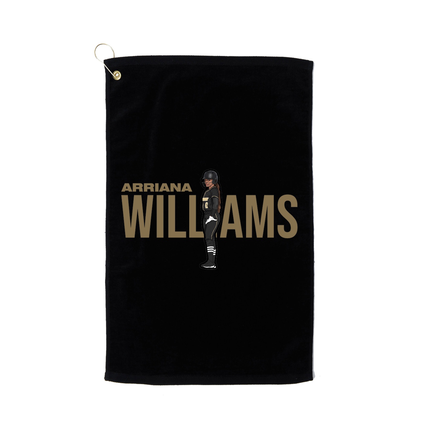 Golf Towel — Player Name in Black