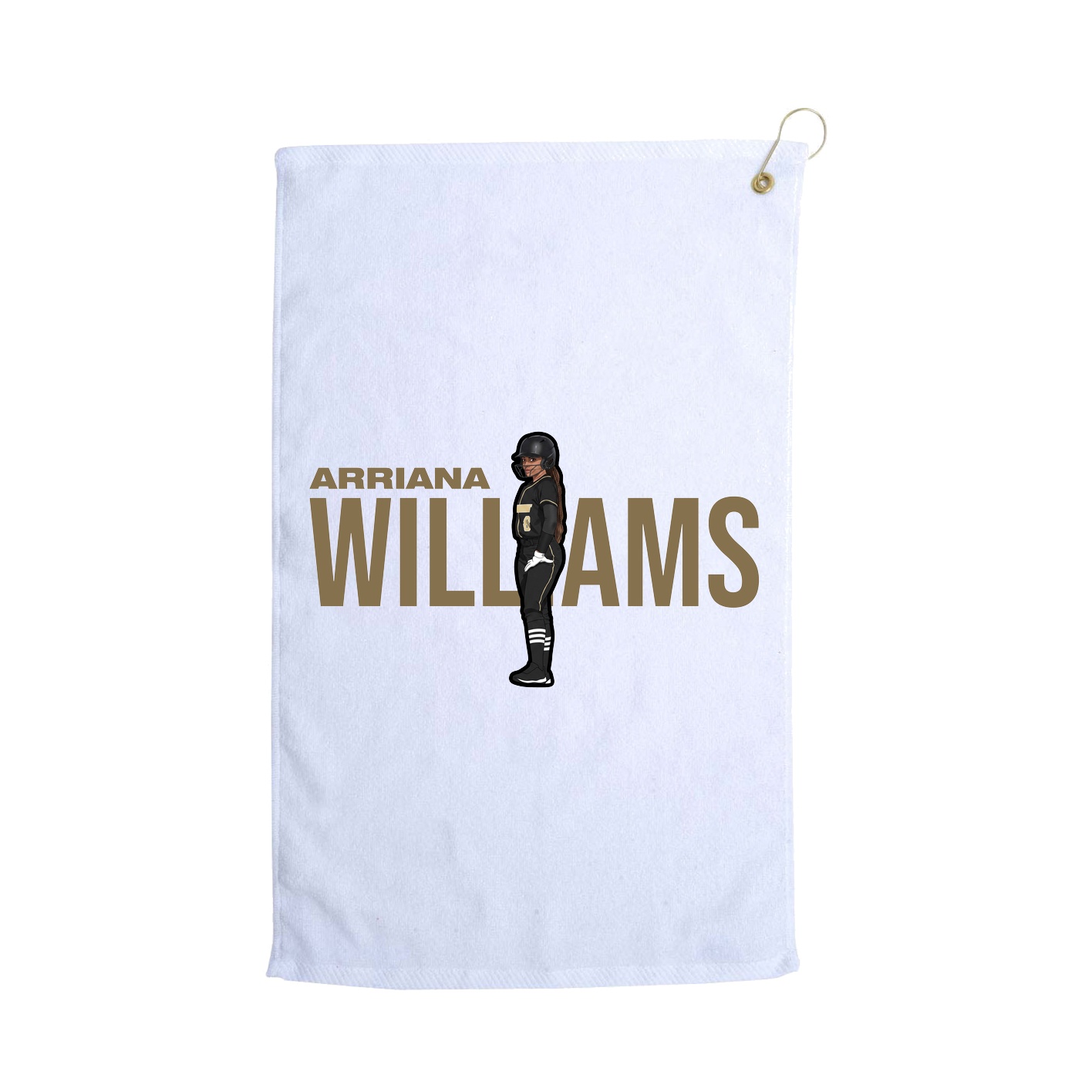 Golf Towel — Player Name in White