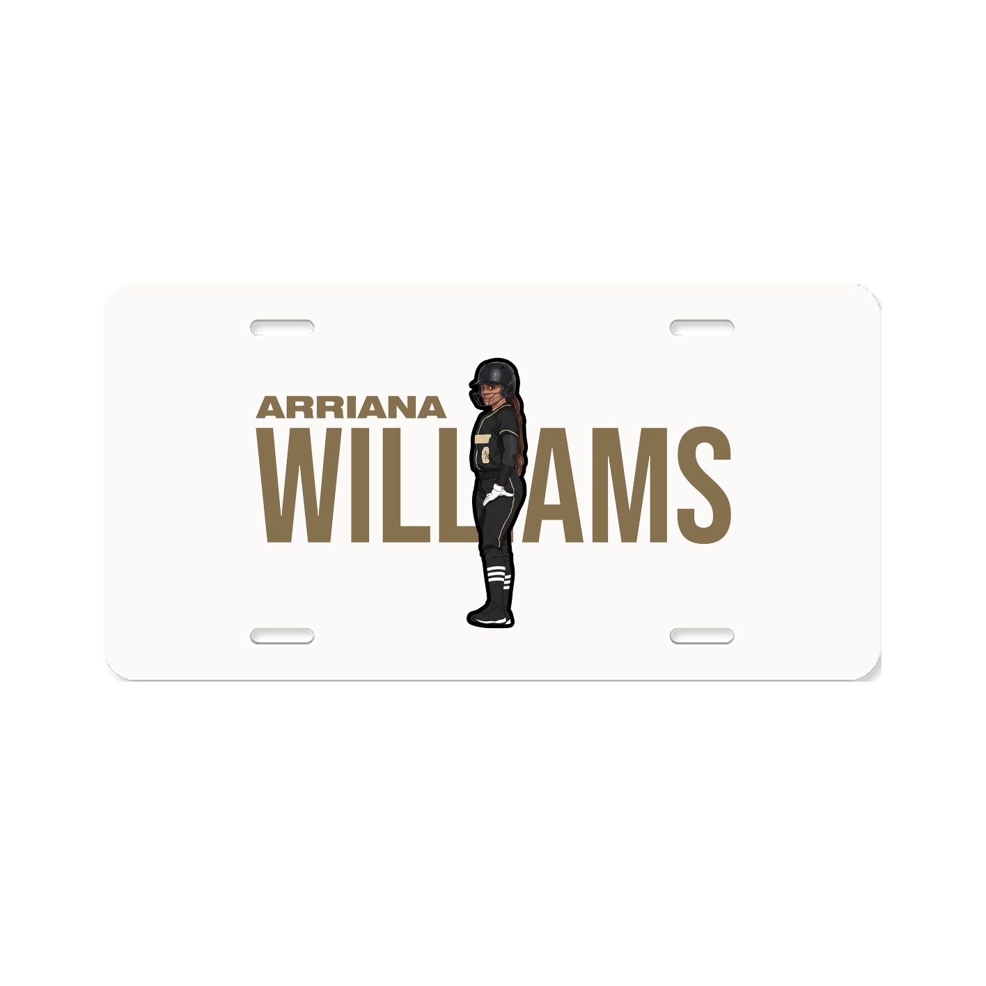 License Plate — Player Name in Classic