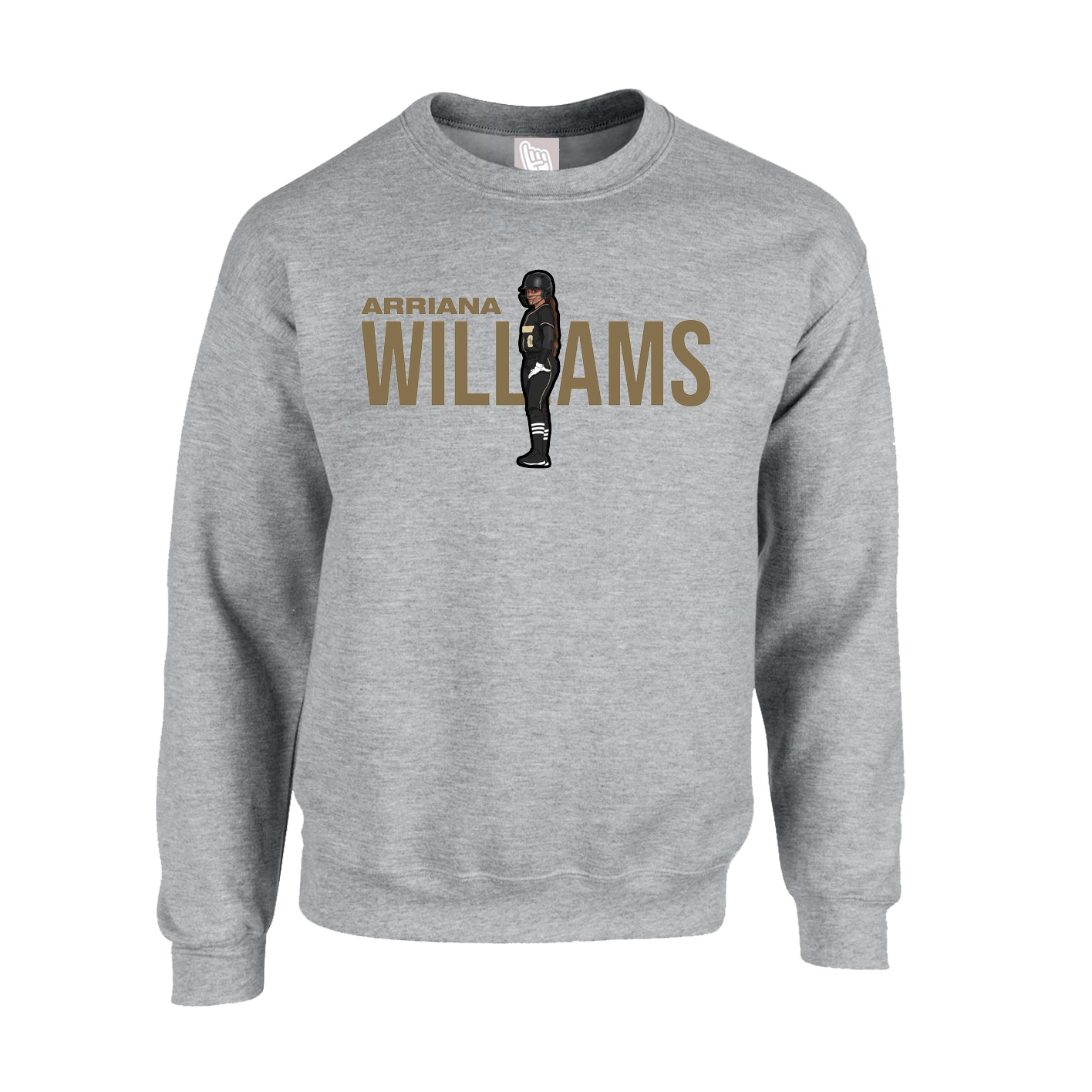 Fleece Crew — Player Name in Grey