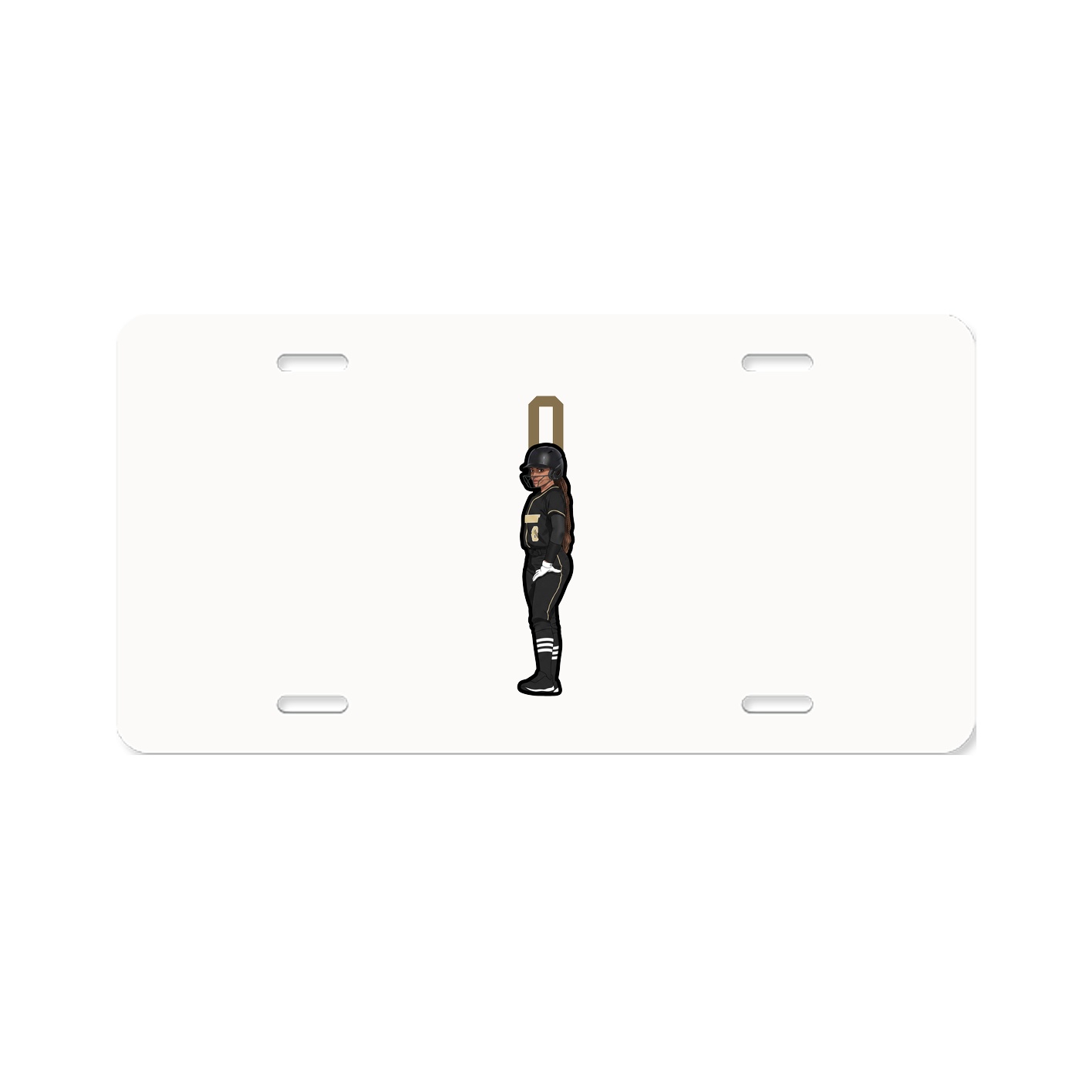 License Plate — Number Top in Classic