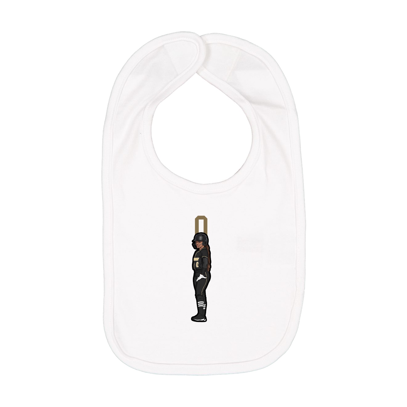 Infant Bib — Number Top in White