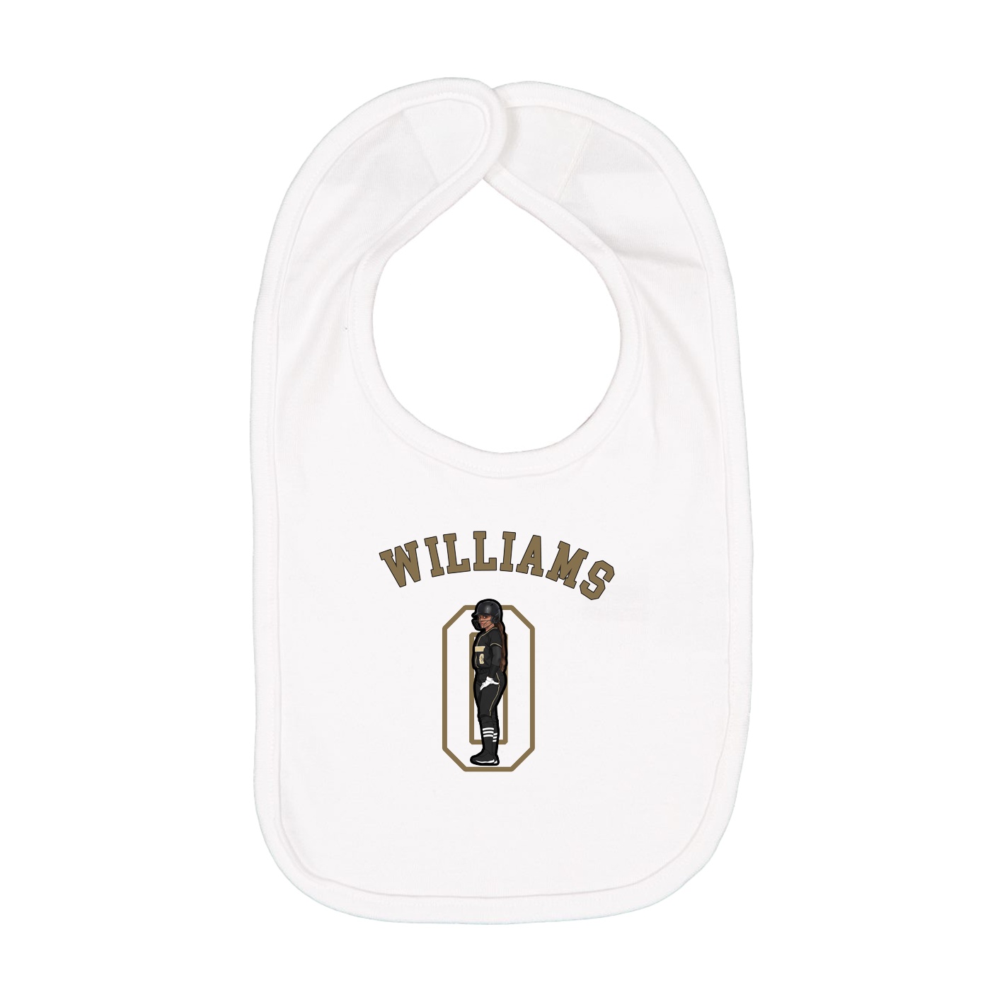 Infant Bib — Shirsey Arch in White