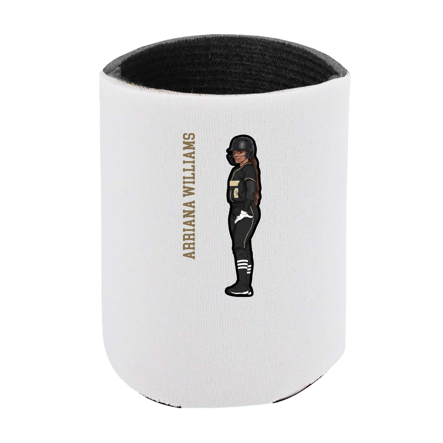 Can Holder — Name Vertical in White