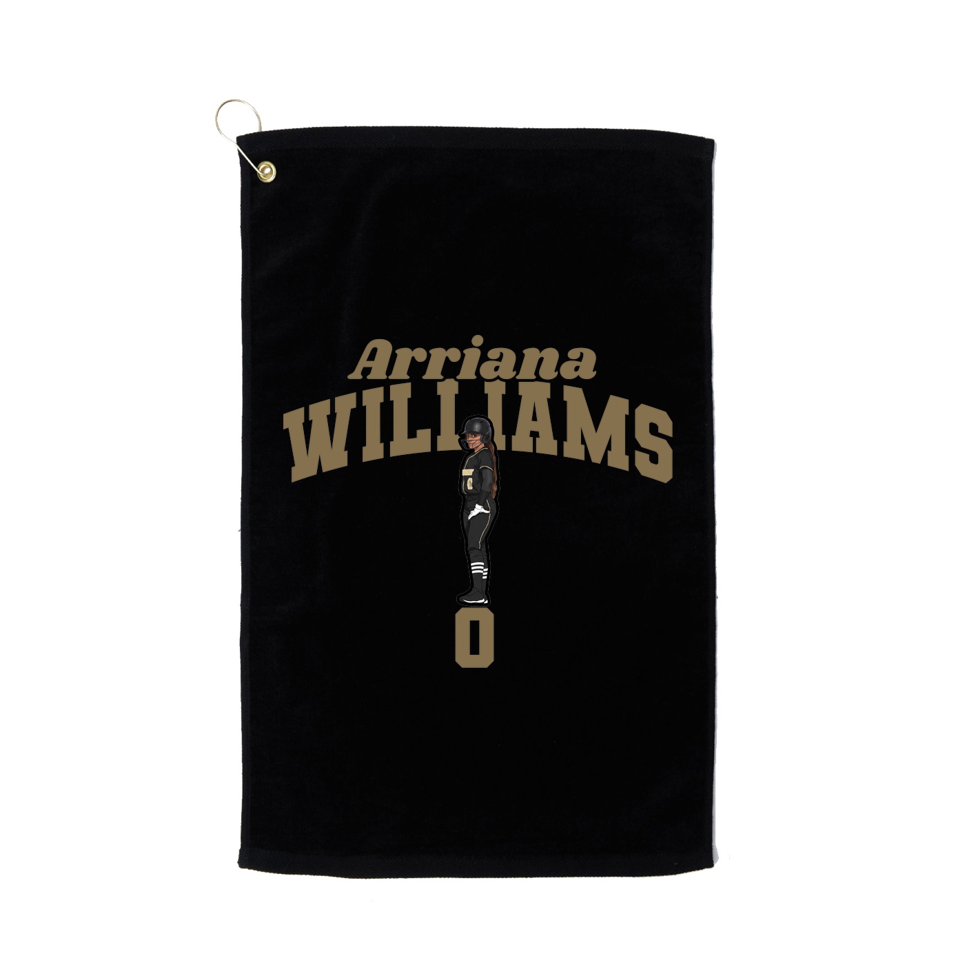 Golf Towel — Signature Arch in Black