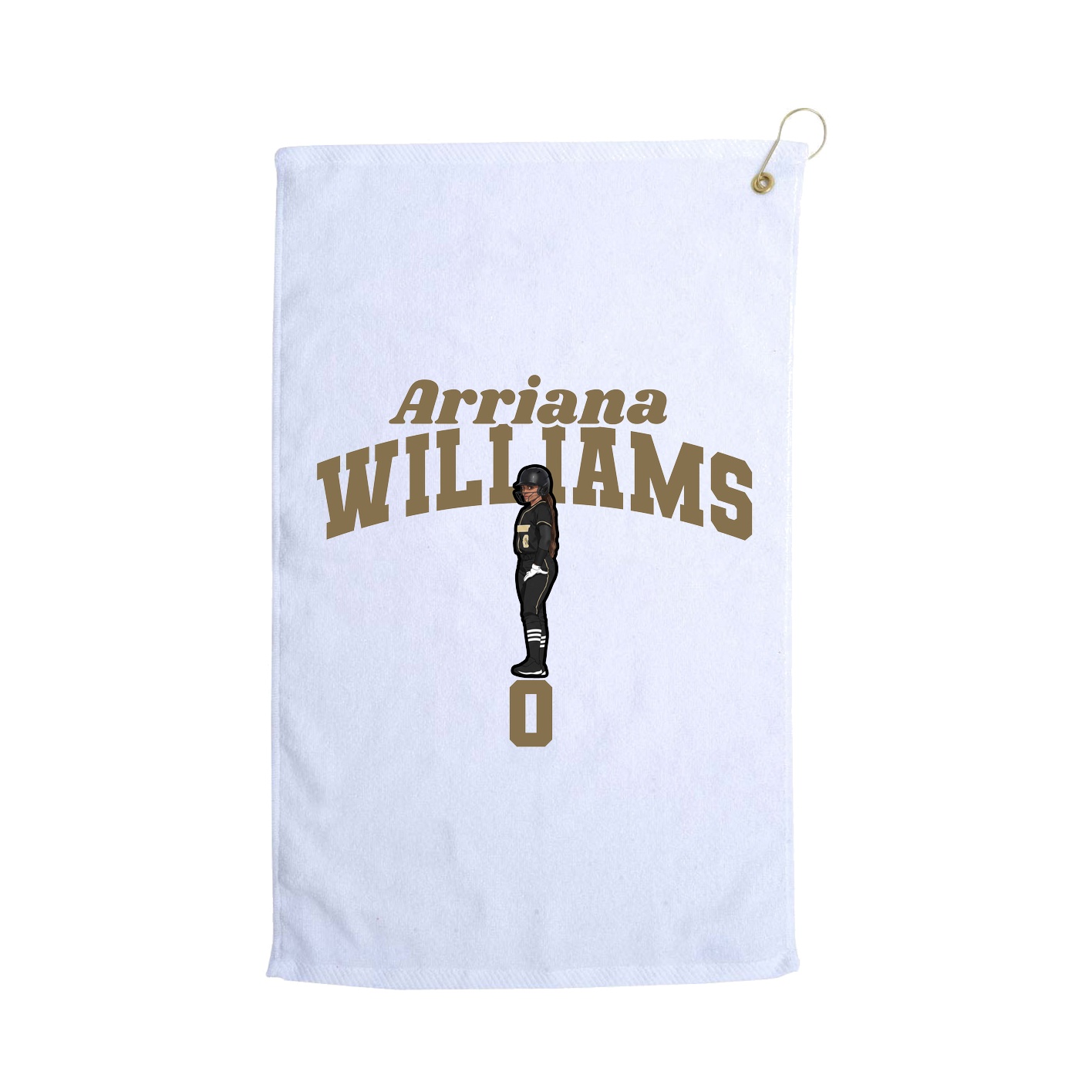 Golf Towel — Signature Arch in White